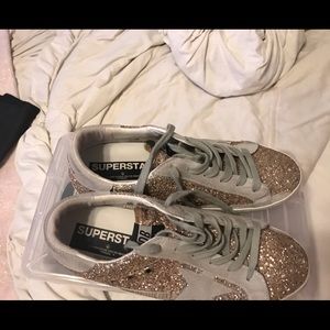 Golden Goose Pink Glitter Superstars size 40